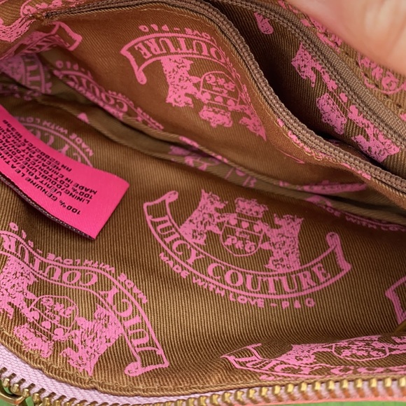 Y2K Juicy Couture BABY PINK SHOULDER BAG SATCHEL BAGUETTE PURSE BARBIE PINK - Picture 12 of 15